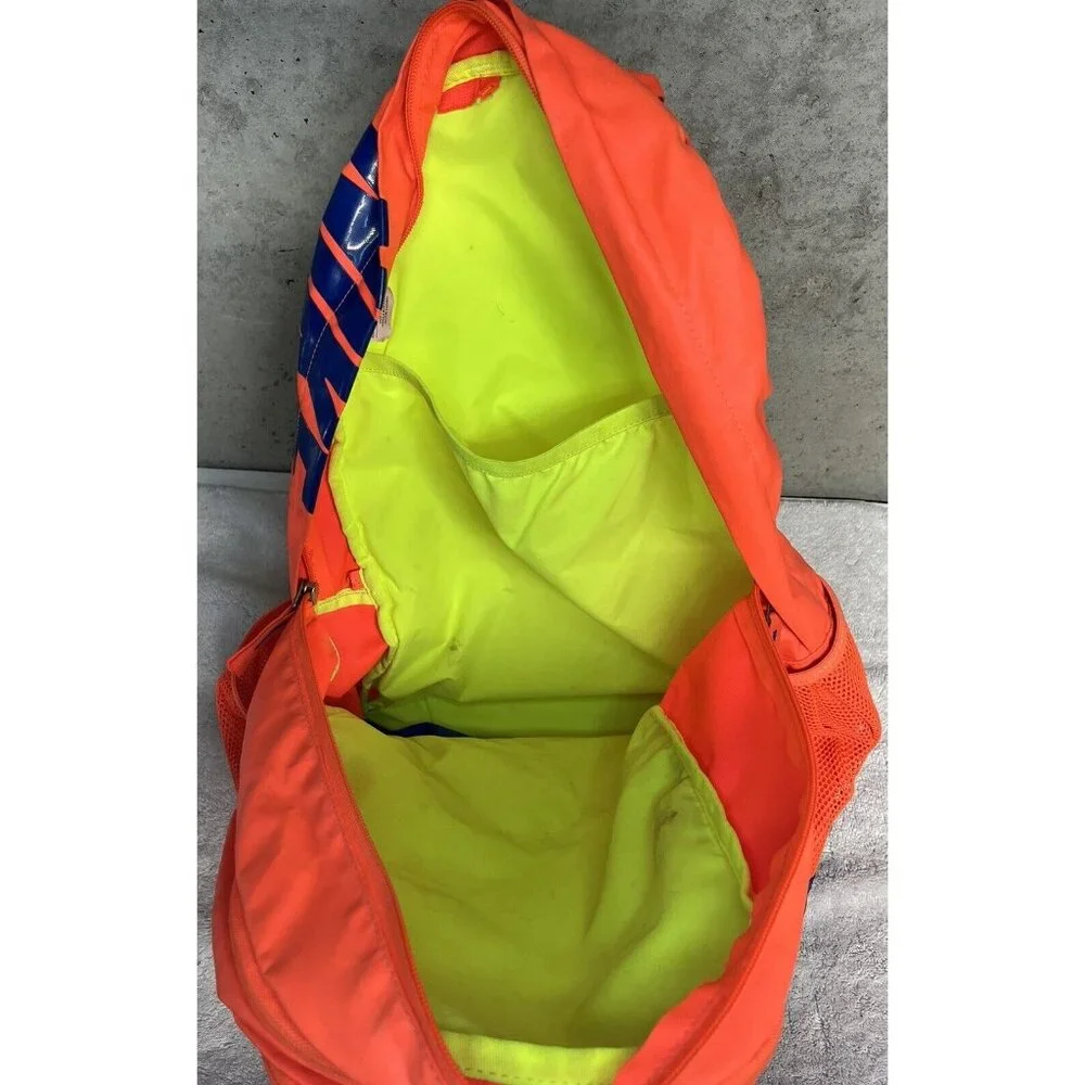 🔥🚨Nike Max Air Orange/Neon Volt Yellow/Blue Backpack RARE! EUC